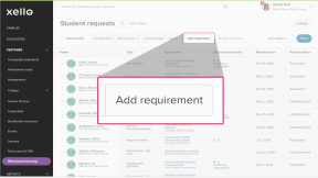 The Student requests page. 11 students have been selected. The Add requirement button is being highlighted.
